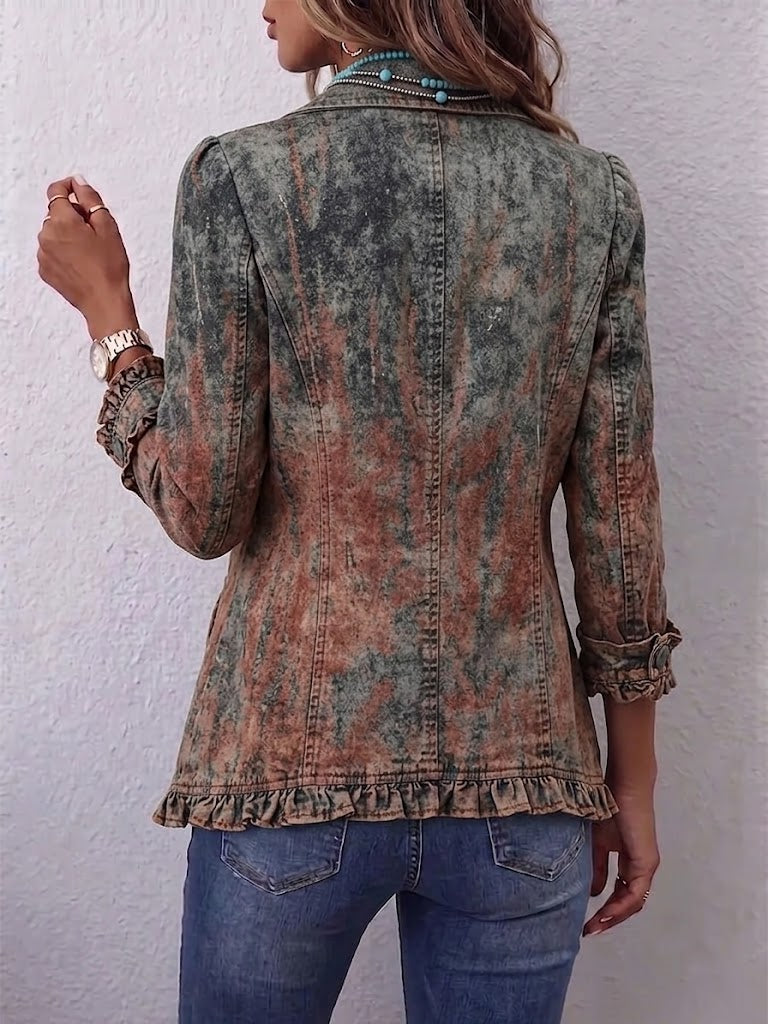 Geneviève™ | Veste Texturée Dégradée avec Volants