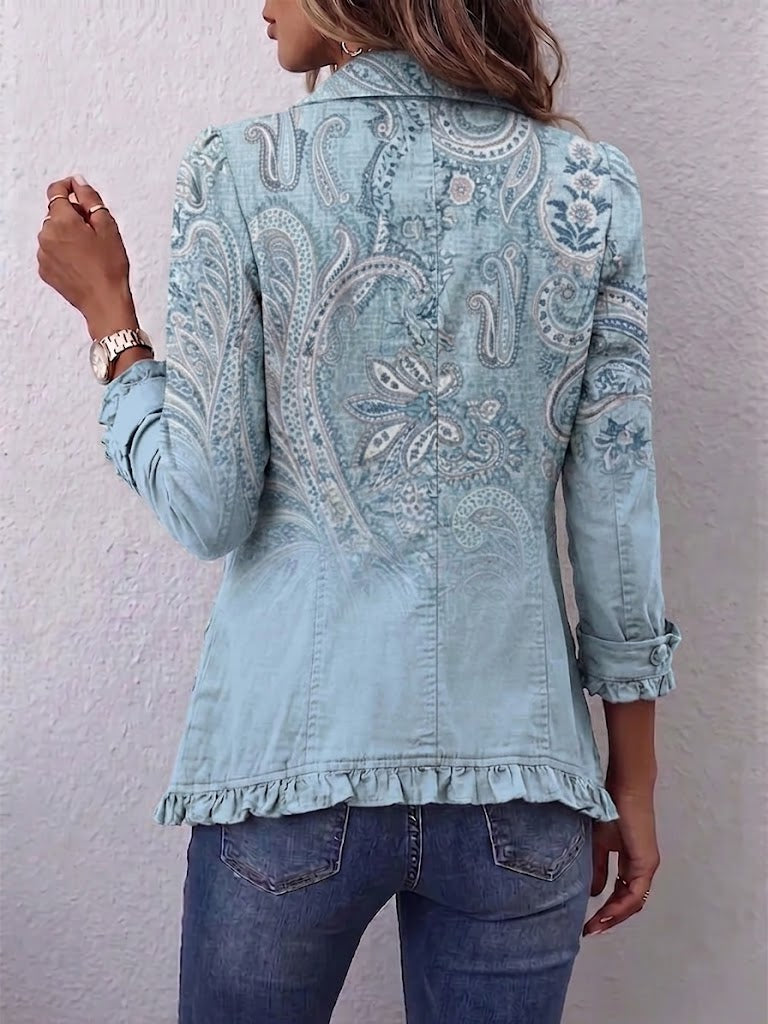 Séverine™ | Veste en Cachemire Vintage avec Volants