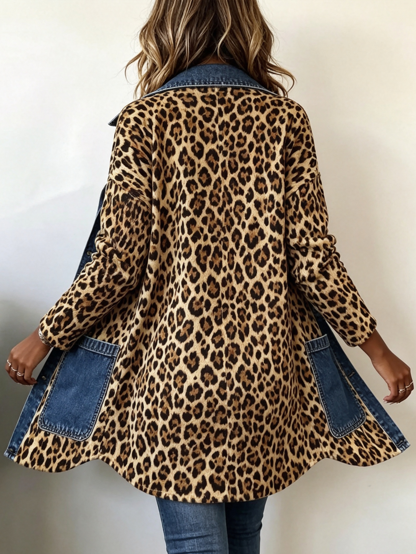 Eugénie™ | Veste Longue en Léopard avec Jean