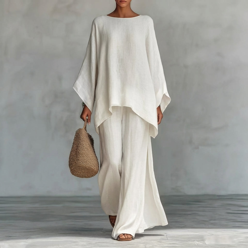 Camille™ | Ensemble Deux Pièces à manches longues et pantalon large