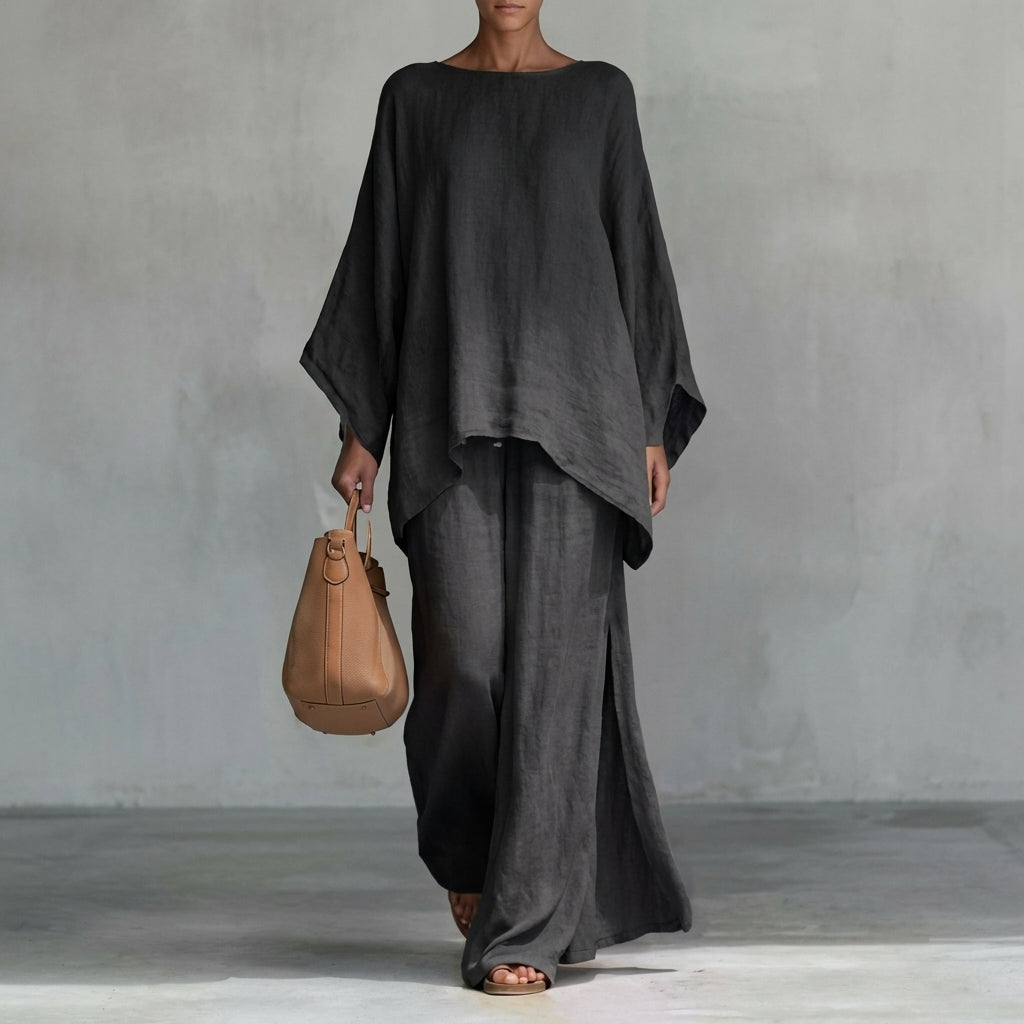 Camille™ | Ensemble Deux Pièces à manches longues et pantalon large