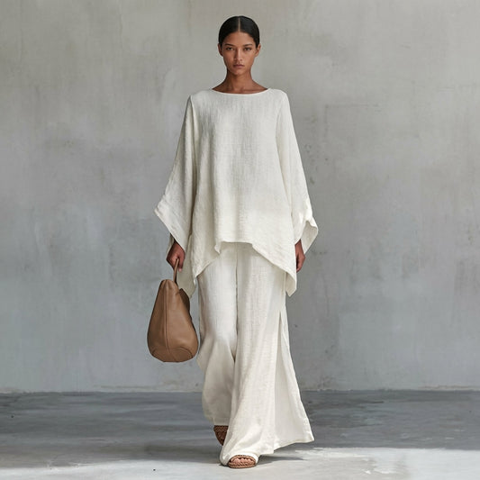 Camille™ | Ensemble Deux Pièces à manches longues et pantalon large