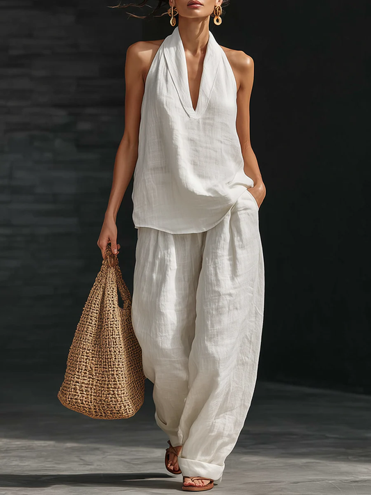 Delphine™ | Ensemble sans manches et pantalon large