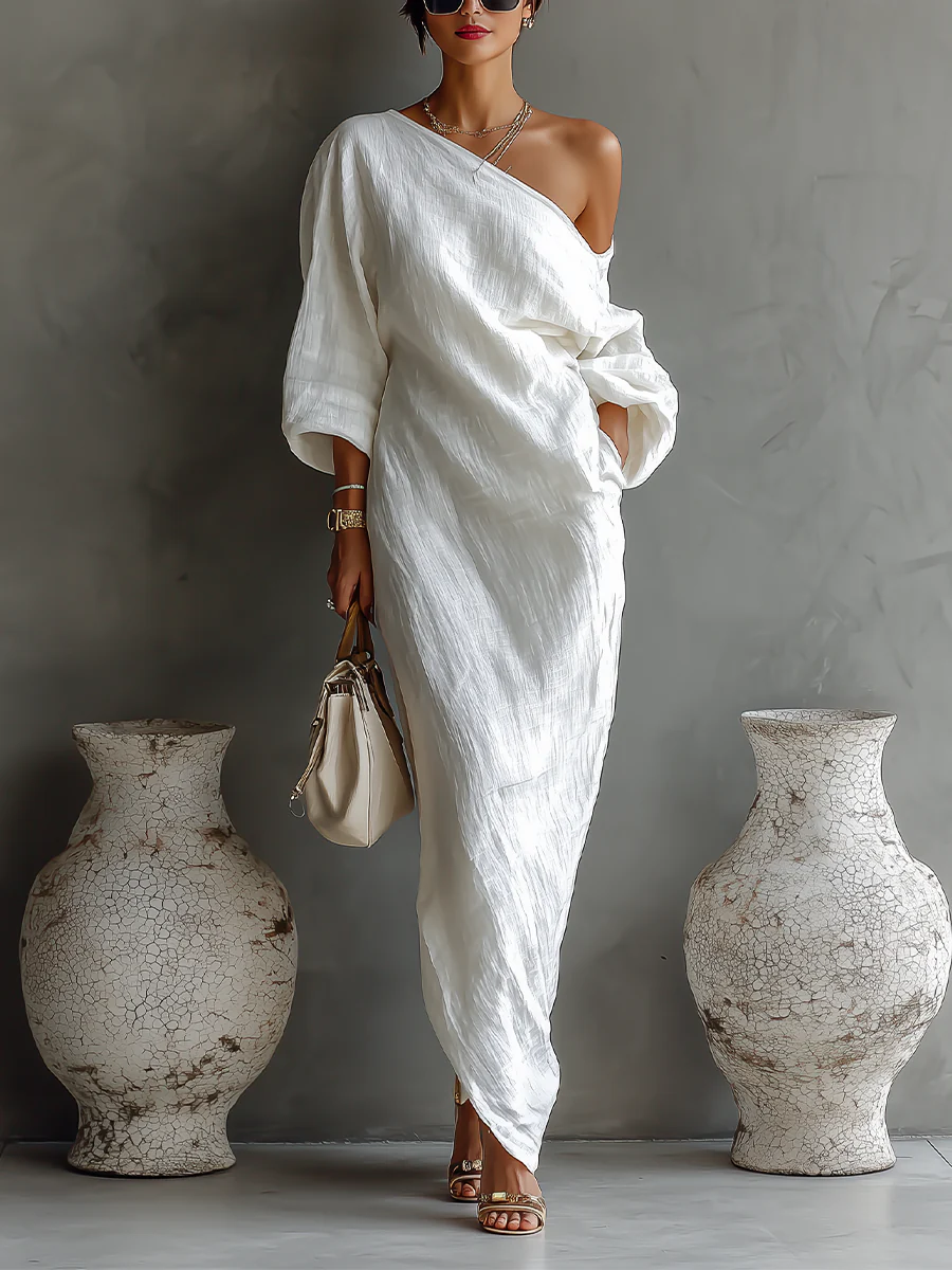 Elise™ | Robe maxi asymétrique et élégante