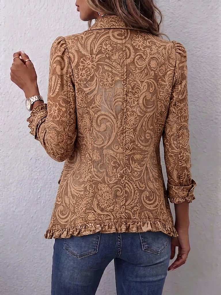 Karine™ | Veste Florale Vintage avec Volants