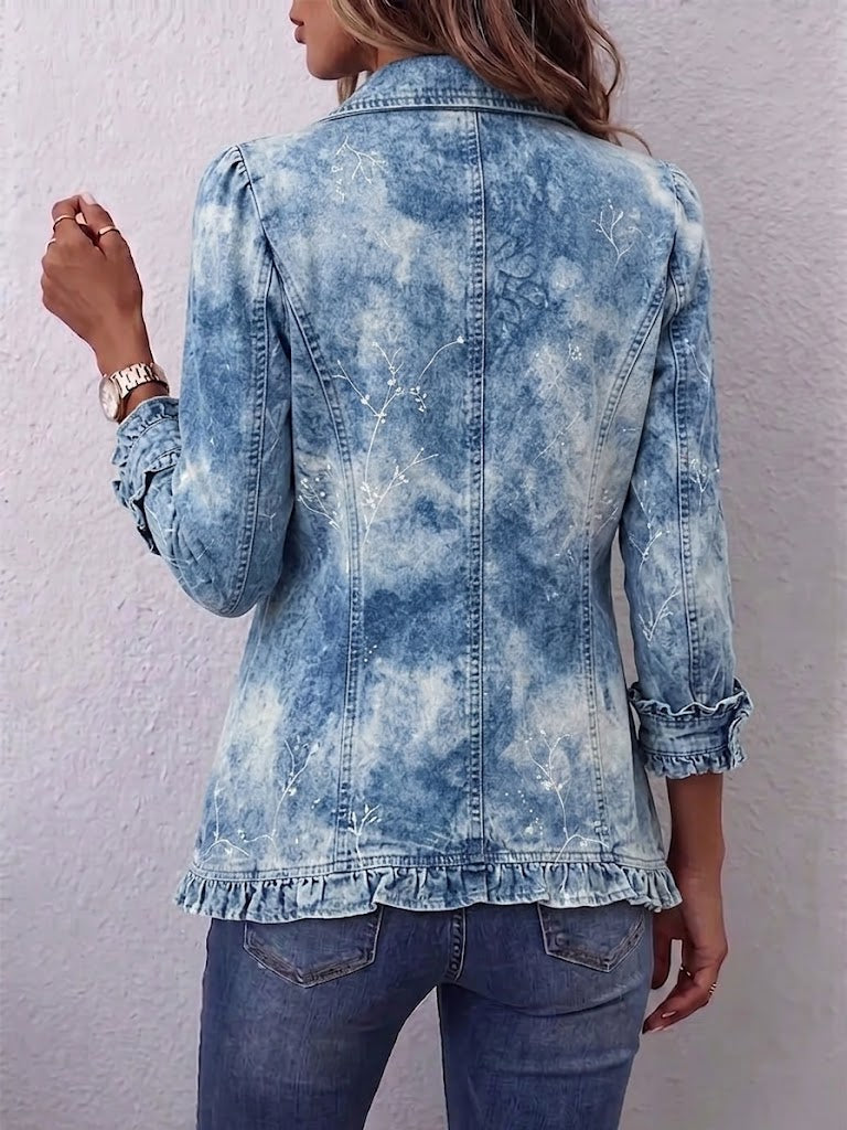 Nadège™ | Veste Botanique Dégradée avec Volants