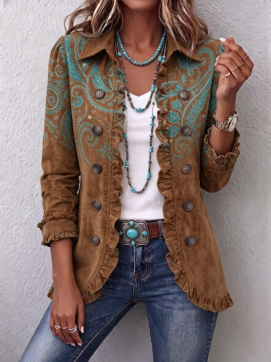 Inès™ | Veste en Cachemire avec Volants